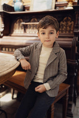 Space Gray Boys Plaid Blazer - WB4CY2471J