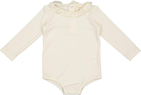 Lil Legs Shabbos Collection Baby Toddler Girls Long Sleeve Layering Ruffle Onesie Bodysuit