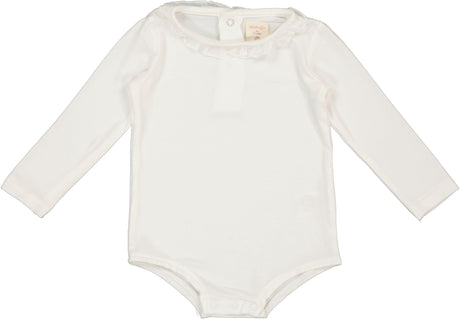 Lil Legs Shabbos Collection Baby Toddler Girls Long Sleeve Layering Ruffle Onesie Bodysuit