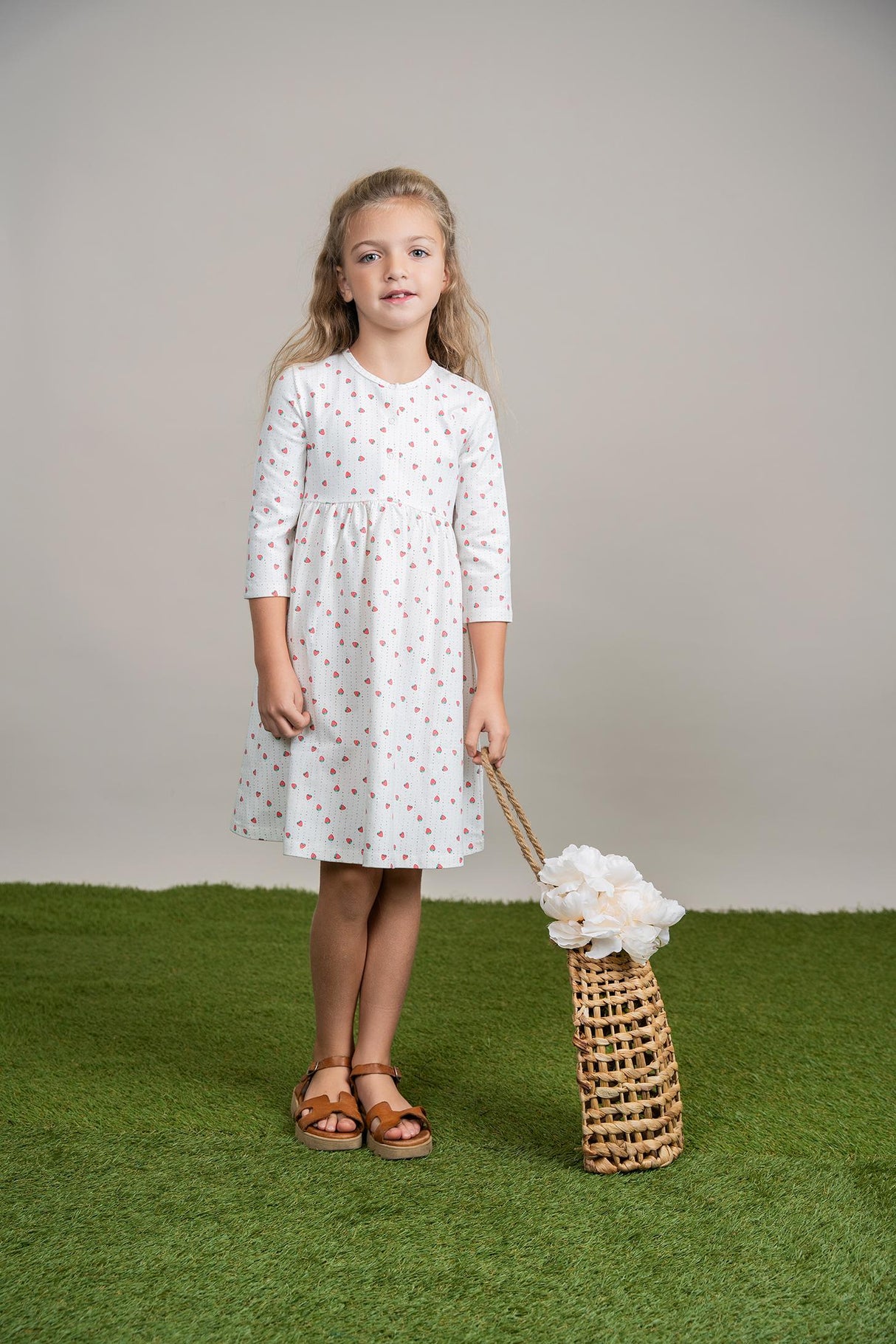 Puddles Girls Fruit Print Dress - SB5CY2571D