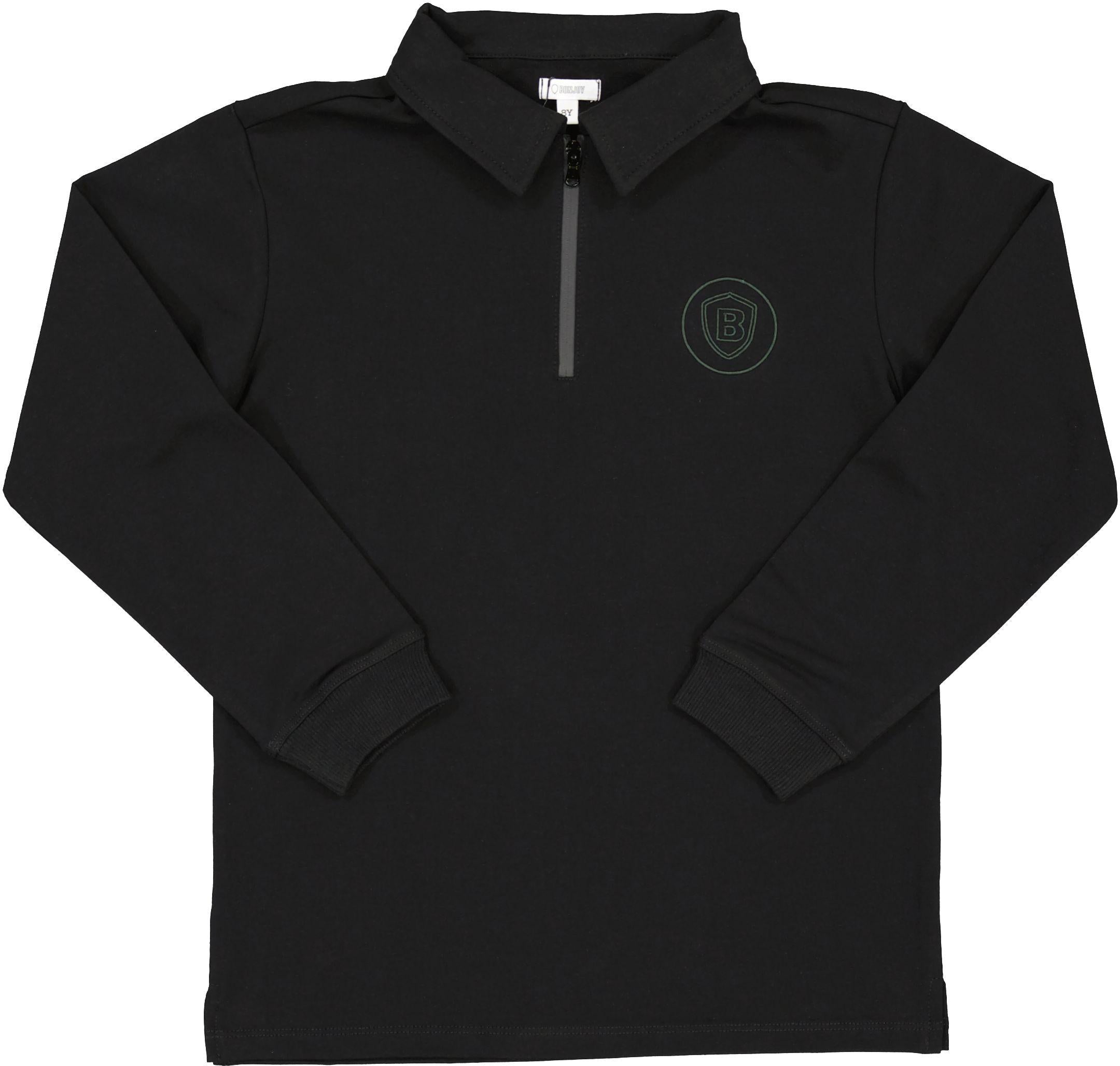 Boys black long sleeve polo best sale