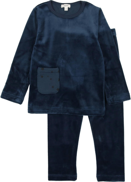 Bonjoy Boys Girls Velour Star Pajamas - BPW006S