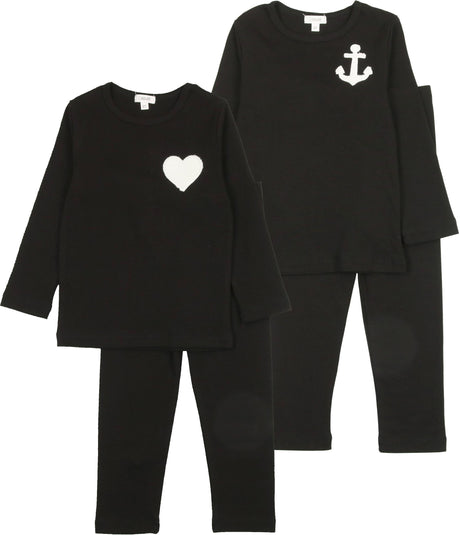 Bonjoy Boys Girls Cotton Anchor/Heart Pajamas - BPW007S