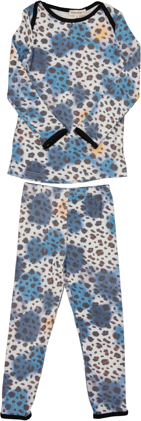 Sister Fruit Boys Girls Leopard Print Cotton Pajamas - 9780