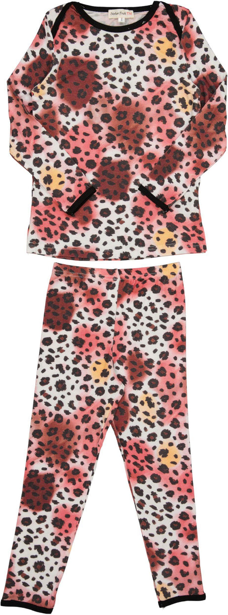 Sister Fruit Boys Girls Leopard Print Cotton Pajamas - 9780