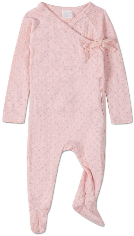 MiniMoi by Memoi Baby Girls Little Hearts Pointelle Cotton Stretchie - IAG09449