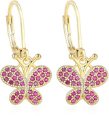 Tiny Gem Girls Butterfly Leverback Earring - TG5001