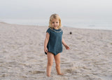 Analogie by Lil Legs Lightweight Denim Collection Baby Girls Fringe Romper - LWGR