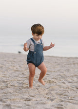 Analogie by Lil Legs Lightweight Denim Collection Baby Boys Bib Romper - LWBR