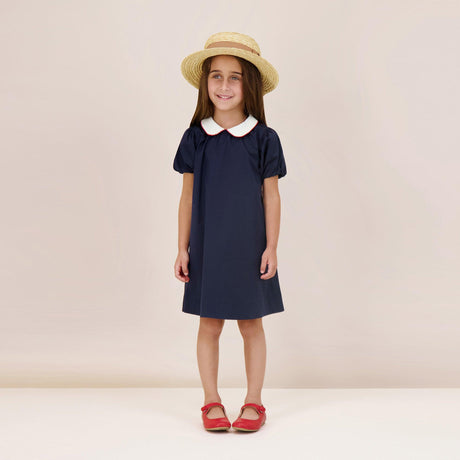 Analogie by Lil Legs Popelin Collection Girls Puff Sleeve Short Sleeve Dress - PPSDS