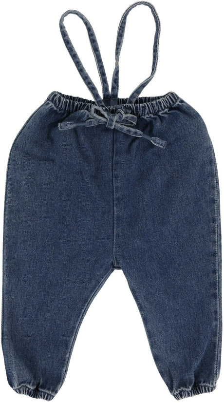 Analogie by Lil Legs Lightweight Denim Collection Baby Toddler Boys Girls Bubble Suspender Pants Overall - LWBSP/DBBSP