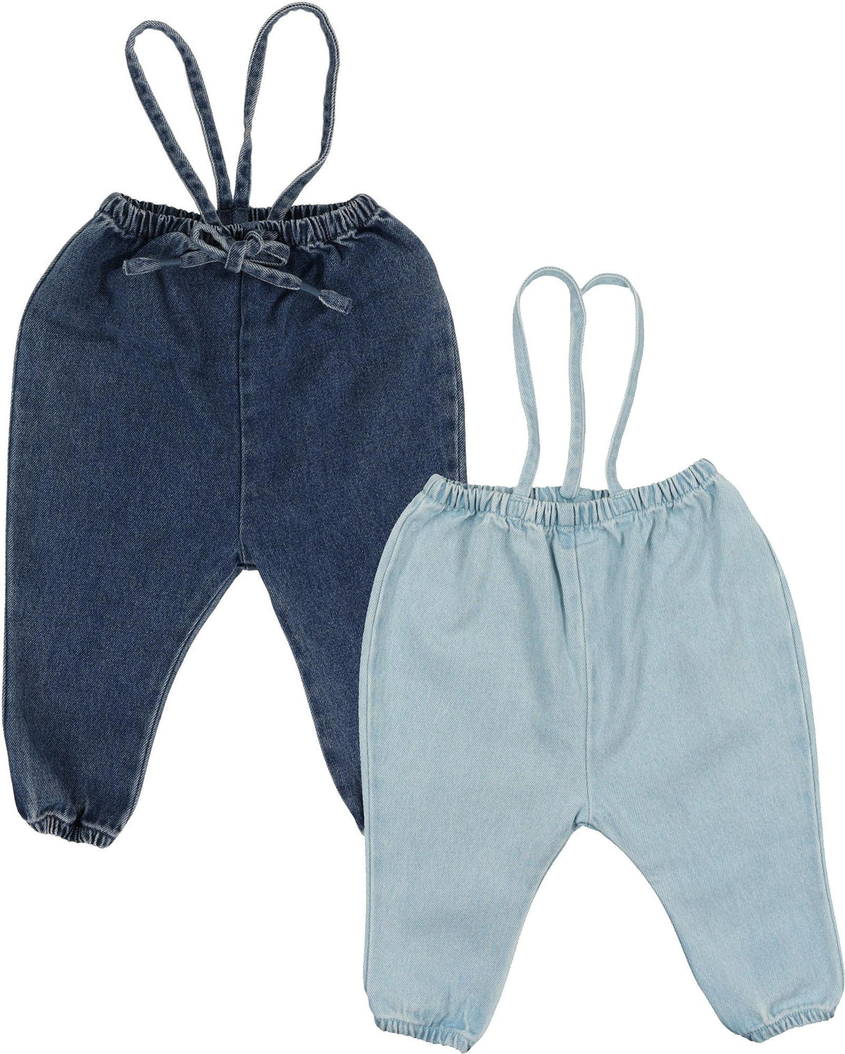 Analogie by Lil Legs Lightweight Denim Collection Baby Toddler Boys Girls Bubble Suspender Pants Overall - LWBSP/DBBSP