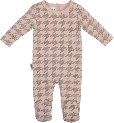 Maniere Baby Boys Girls Houndstooth Cotton Stretchie - HTFW24