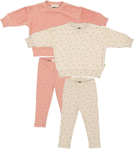 Bebe Bella Baby Boys Girls Velour & Rib Printed Outfit - WB4CY2498E