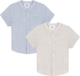 Hopscotch Boys Woven Crinkle Short Sleeve Dress Shirt - SB5CP7145