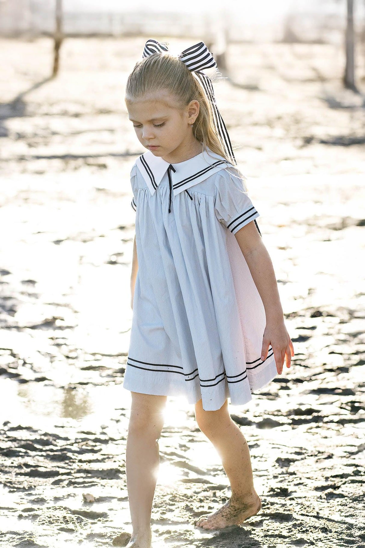 Analogie by Lil Legs Sailor Collection Girls Short Sleeve Dress - SDS