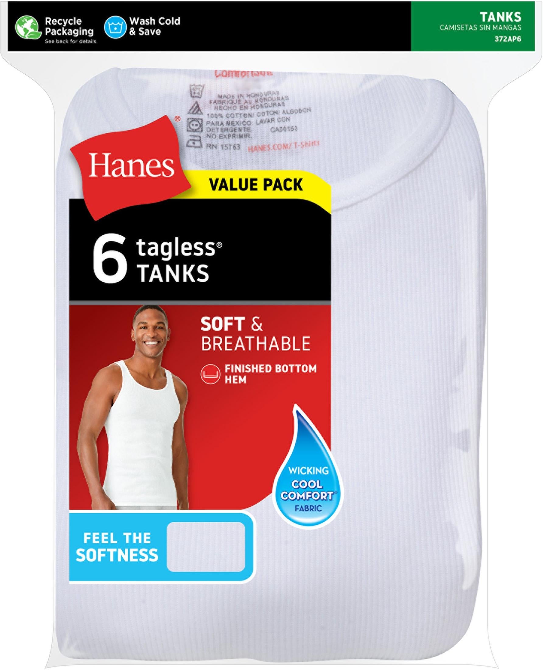 Hanes Boys' 5 Pack Ultimate ComfortSoft Tank, White, Small