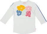 Hopscotch Girls Fine Rib Multi Flower 3/4 Sleeve T-shirt - SB5CP7138M