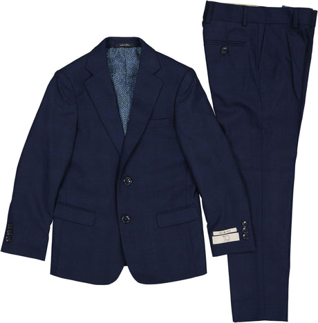 T.O. Collection Boys Navy Fashion Suit - TEA7325