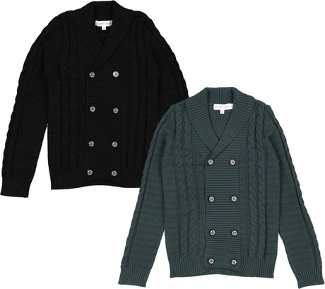 Charlotte & George Boys Double Breasted Emblem Cardigan - WB4CP7060C