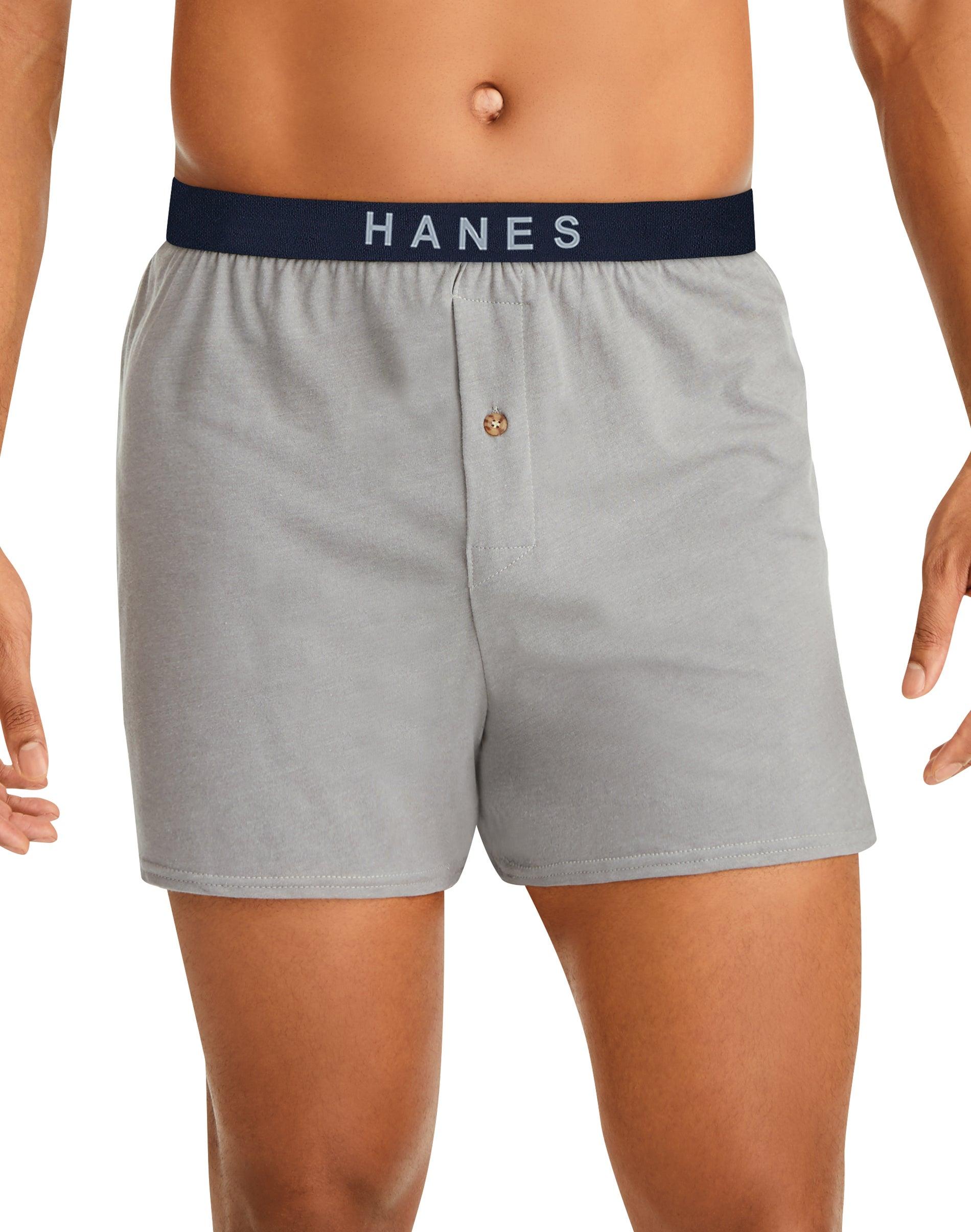 Hanes knit best sale boxer shorts