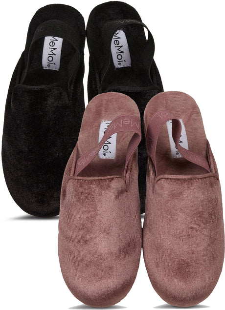 Memoi Velvet Sling Back Slippers - MKS-0016