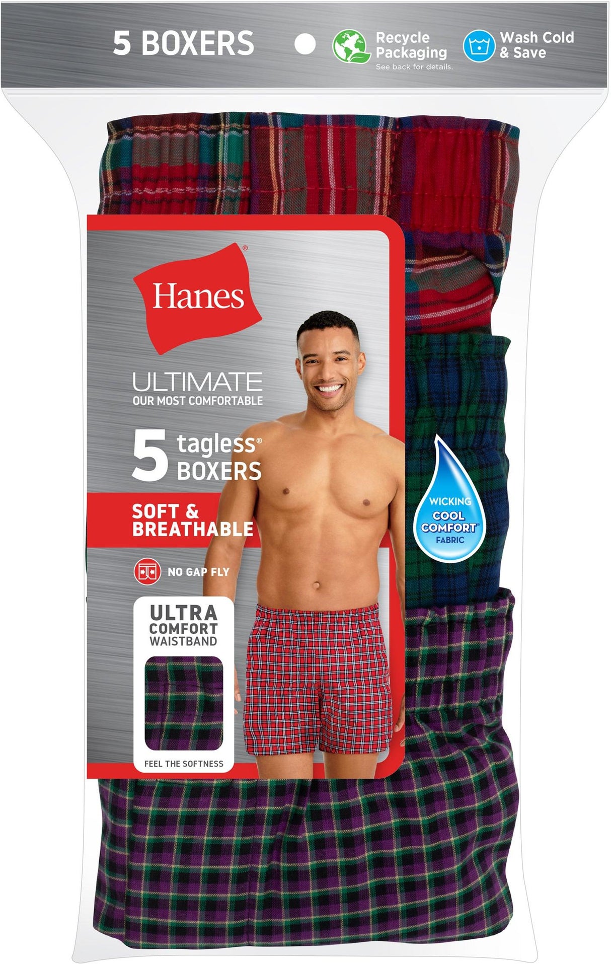 Hanes Men's 5-Pack Boxer Brief (Small, Assorted) at  Men's