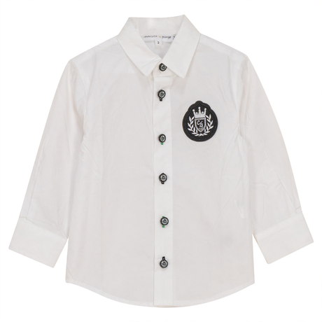 Charlotte & George Boys Long Sleeve Emblem Dress Shirt - WB4CP7060S