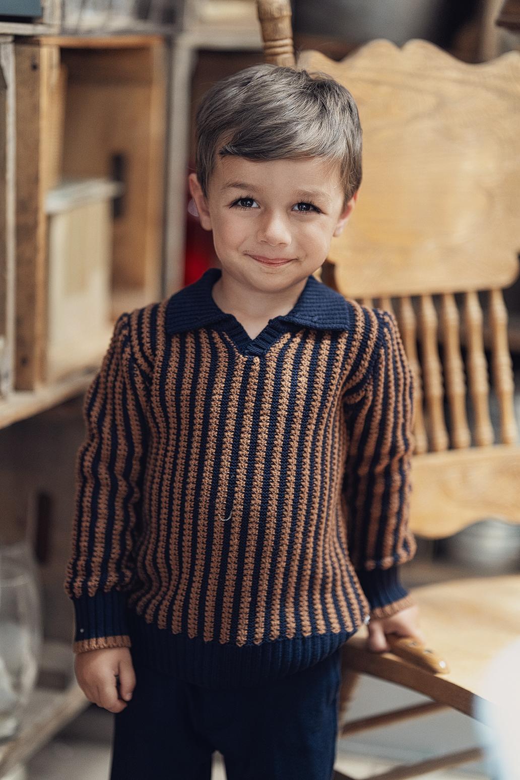 Hopscotch Boys Textured Stripes Sweater - WB4CP7080