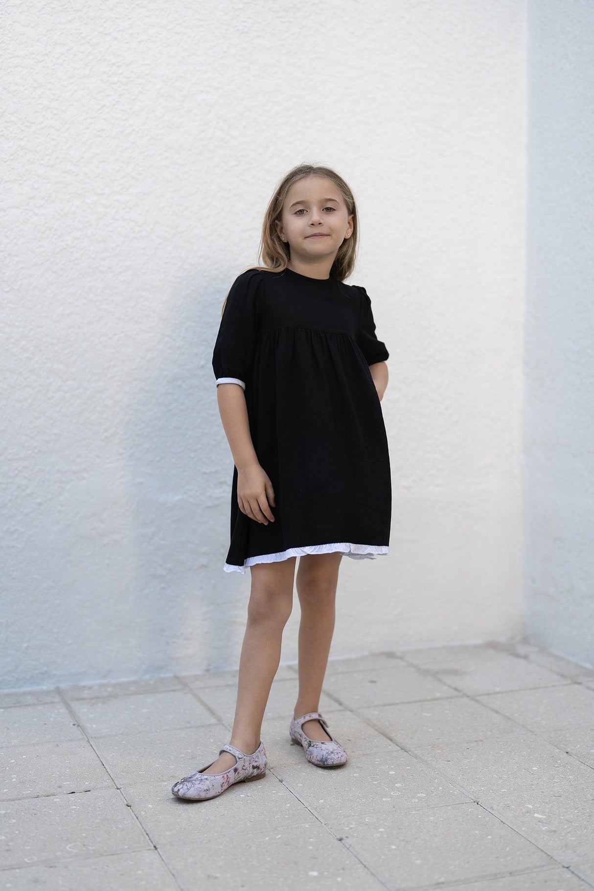 Numu Girls Contrast Dress - N122