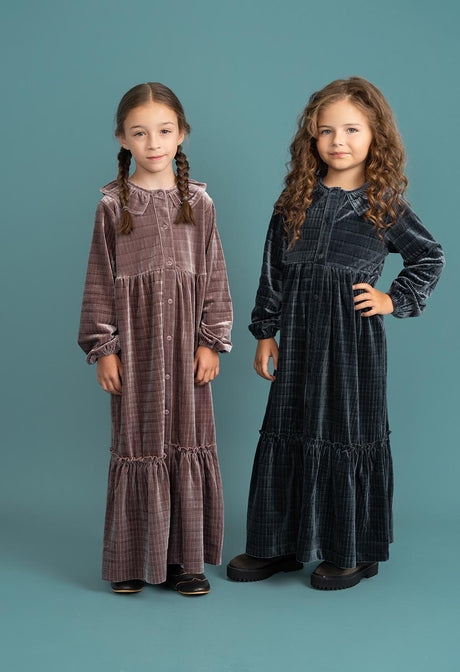 Seal Girls Velour Plaid Maxi Robe - WB4CY2454