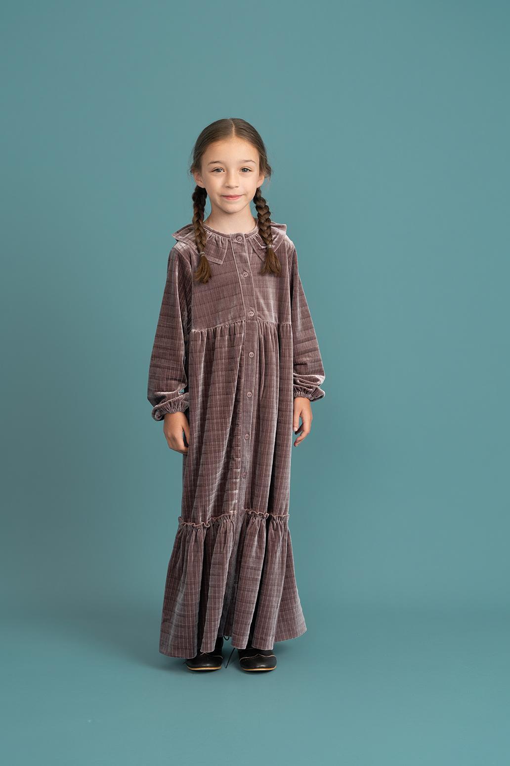 Seal Girls Velour Plaid Maxi Robe - WB4CY2454