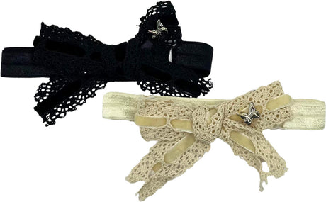 Arabelle Baby Girls Velvet Lace Headband - 1040