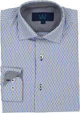 L & Z Royal Boys Lined Stitch Long Sleeve Dress Shirt - 50015