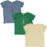 Lil Legs Contrast Collection Boys Print Short Sleeve T-shirt Tee - CBPT