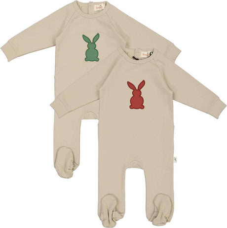 Bondoux Bebe Baby Boys Girls Bunny Applique Cotton Stretchie - 421