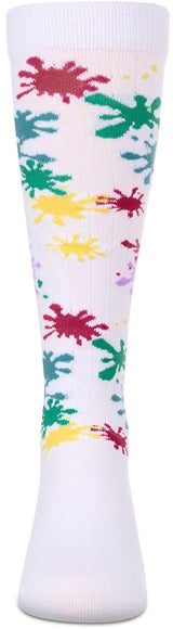 Memoi Girls Splatter Paint Knee Socks - MKF-7171