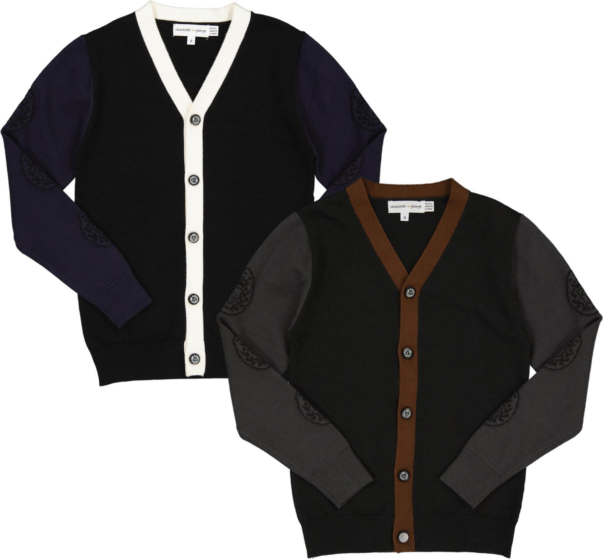 Charlotte & George Boys Colorblock Cardigan - WB4CP7092C