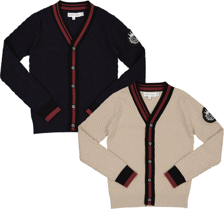 Charlotte & George Boys Diamond Knit Cardigan - WB4CP7094