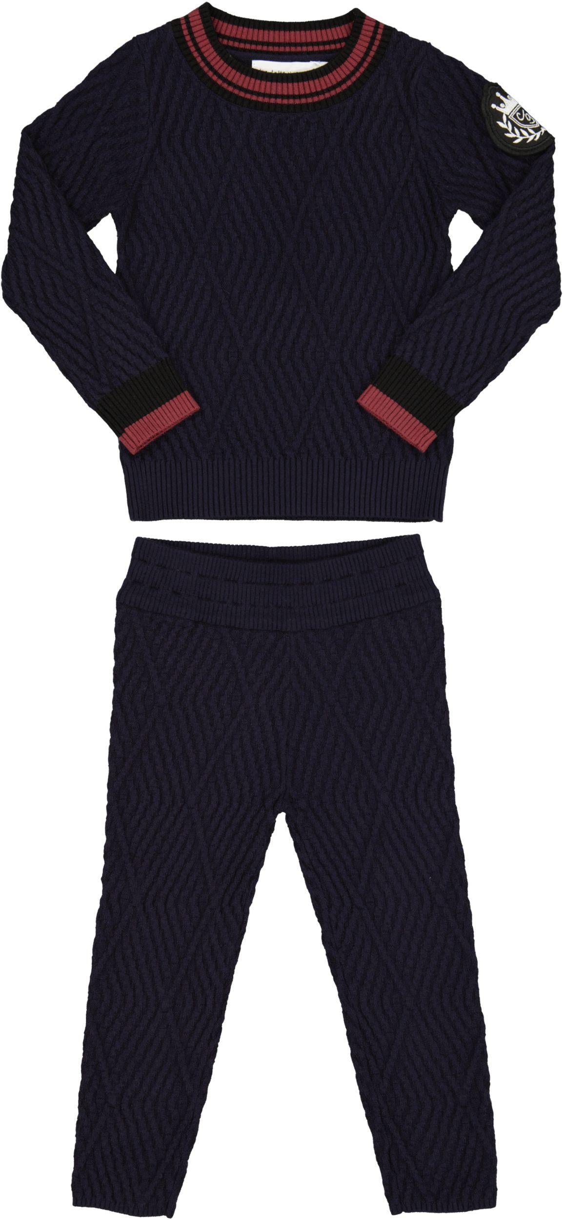 Charlotte & George Baby Boys Diamond Knit Outfit - WB4CP7094E