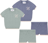 Hopscotch Baby Boys Diamond Texture Knit Outfit - SB5CP7141EB