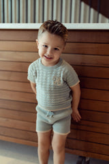 Hopscotch Baby Boys Diamond Texture Knit Outfit - SB5CP7141EB