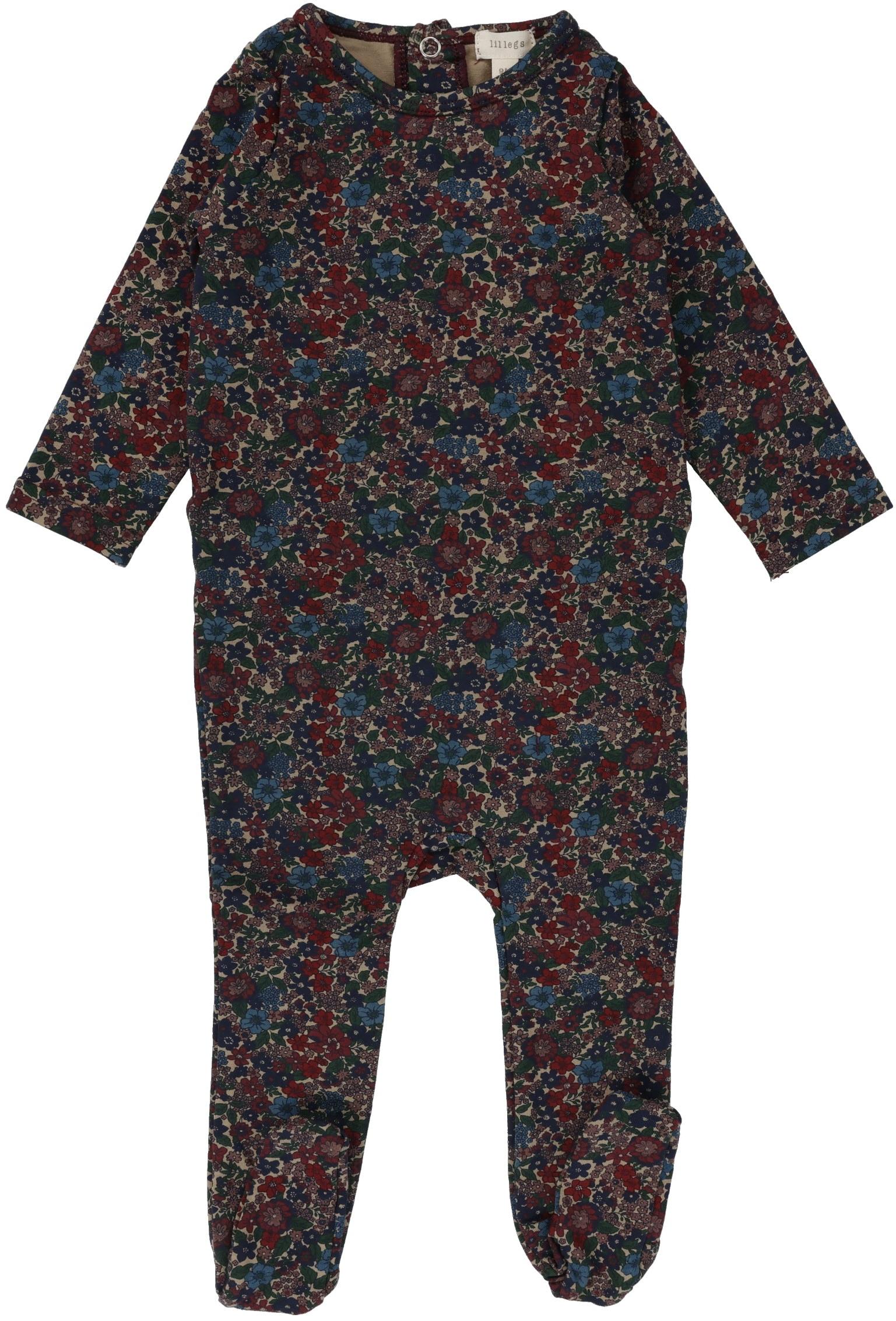 Lil Legs Baby Toddler Girls Floral Cotton Footie Stretchie ShirtStop