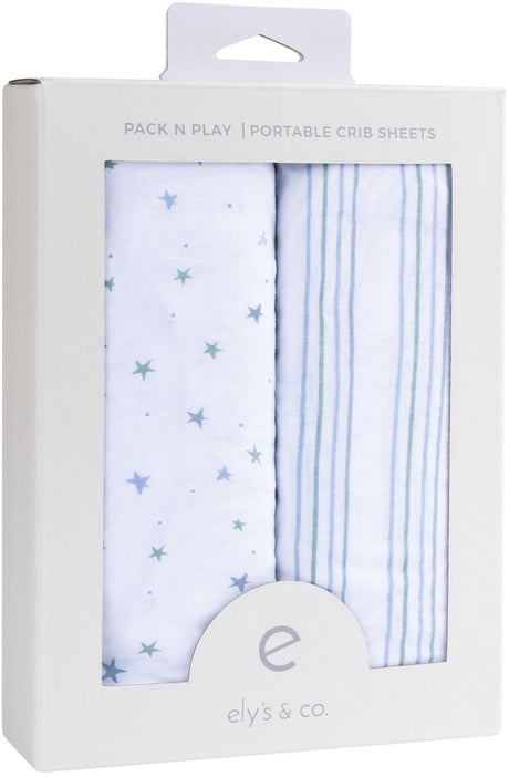 Ely's & Co Stars & Stripes Crib Sheet 2 Pack