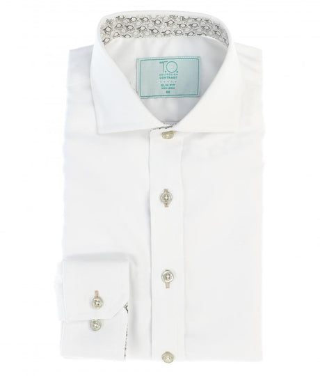 T.O. Collection Boys Long Sleeve Dress Shirt with Contrast Stitch - Fall 2024