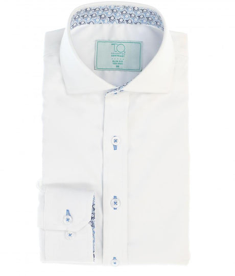 T.O. Collection Boys Long Sleeve Dress Shirt with Contrast Stitch - Fall 2024