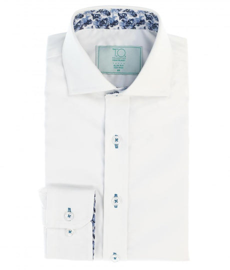 T.O. Collection Boys Long Sleeve Dress Shirt with Contrast Stitch - Fall 2024