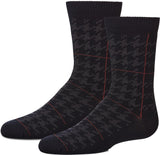 Memoi Boys Houndstooth Plaid Dress Sock - MK-189