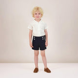 Analogie by Lil Legs Dressy Collection Boys Seersucker Short Sleeve Dress Shirt - DSS