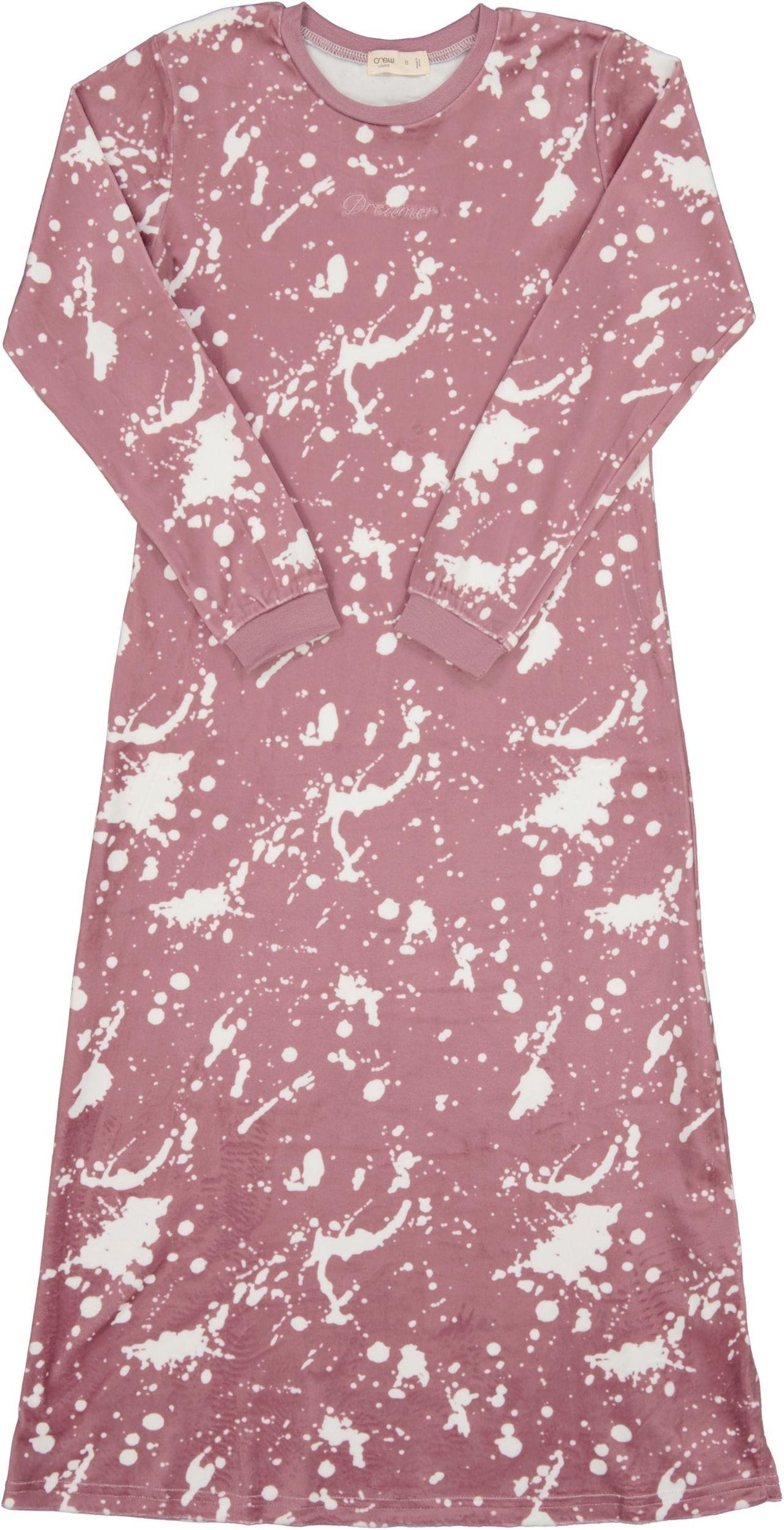 Crew Lounge Girls Splatter Velour Nightgown - SG2808